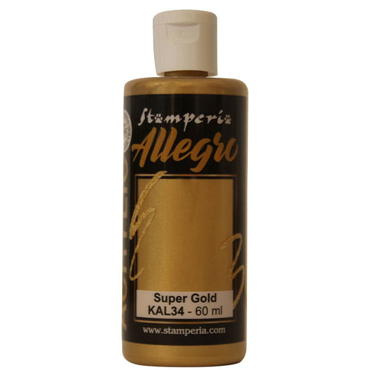 Paints - Stamperia - Allegro - KAL 34 - Super Gold - 60ml - Acrylic