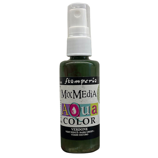 Finishes - Stamperia - KAQ001 - Mixed Media Aquacolor 60ml -Dark Green