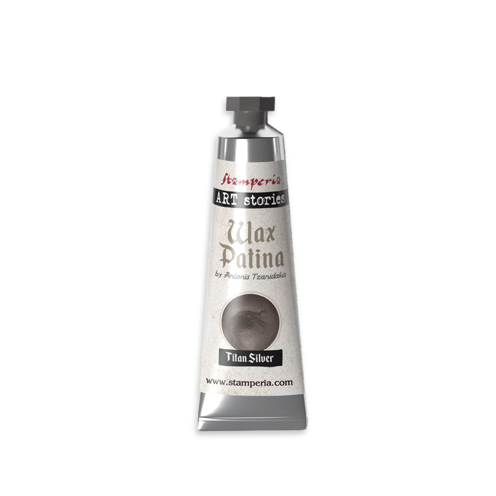 Stamperia - Art Stories - KECW04 - Wax Patina - Titan Silver - 40ml