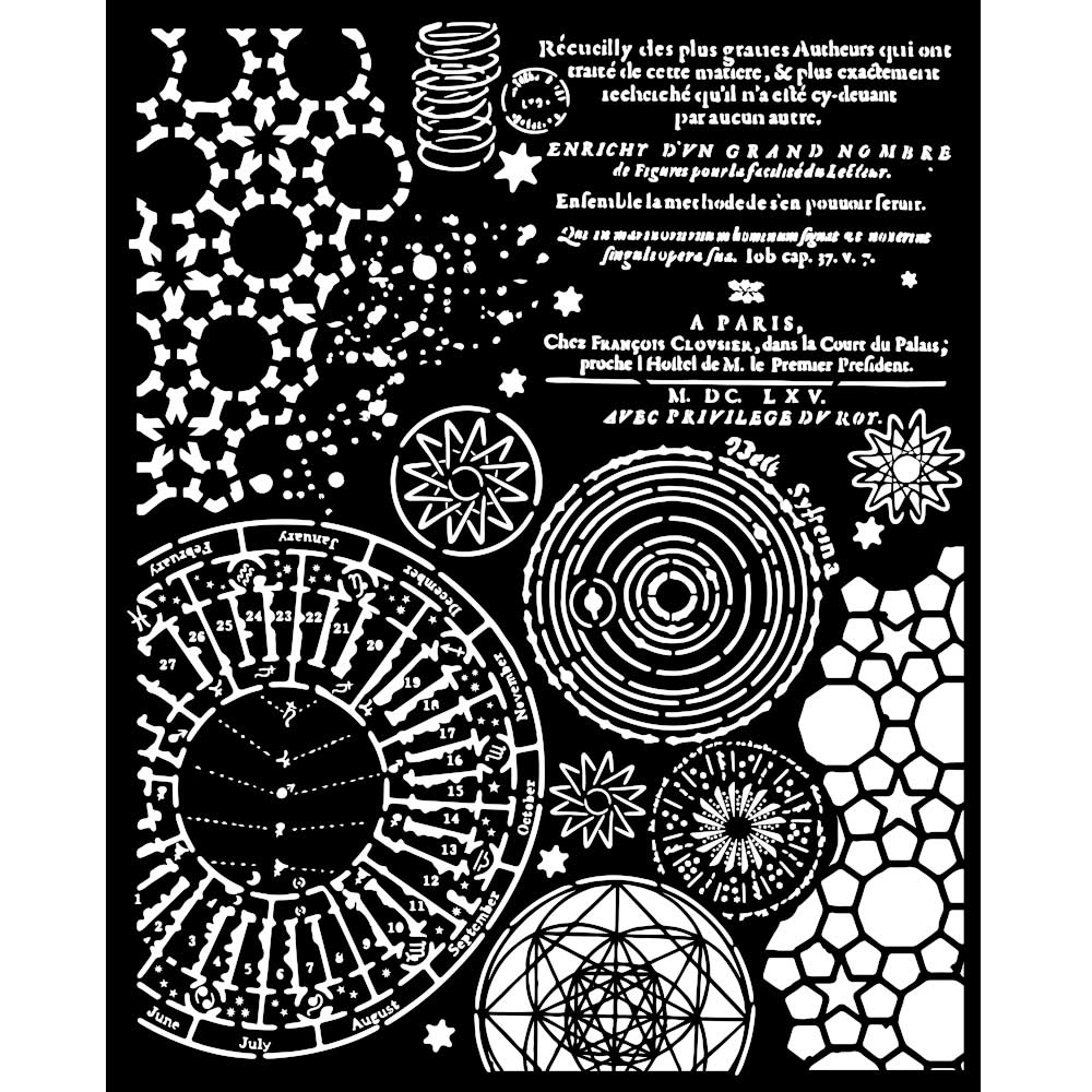 Stencils - Stamperia - KSTD162 - 20X25cm (7.87"x9.84") - Fortune - Macrocosm Mixed Patterns