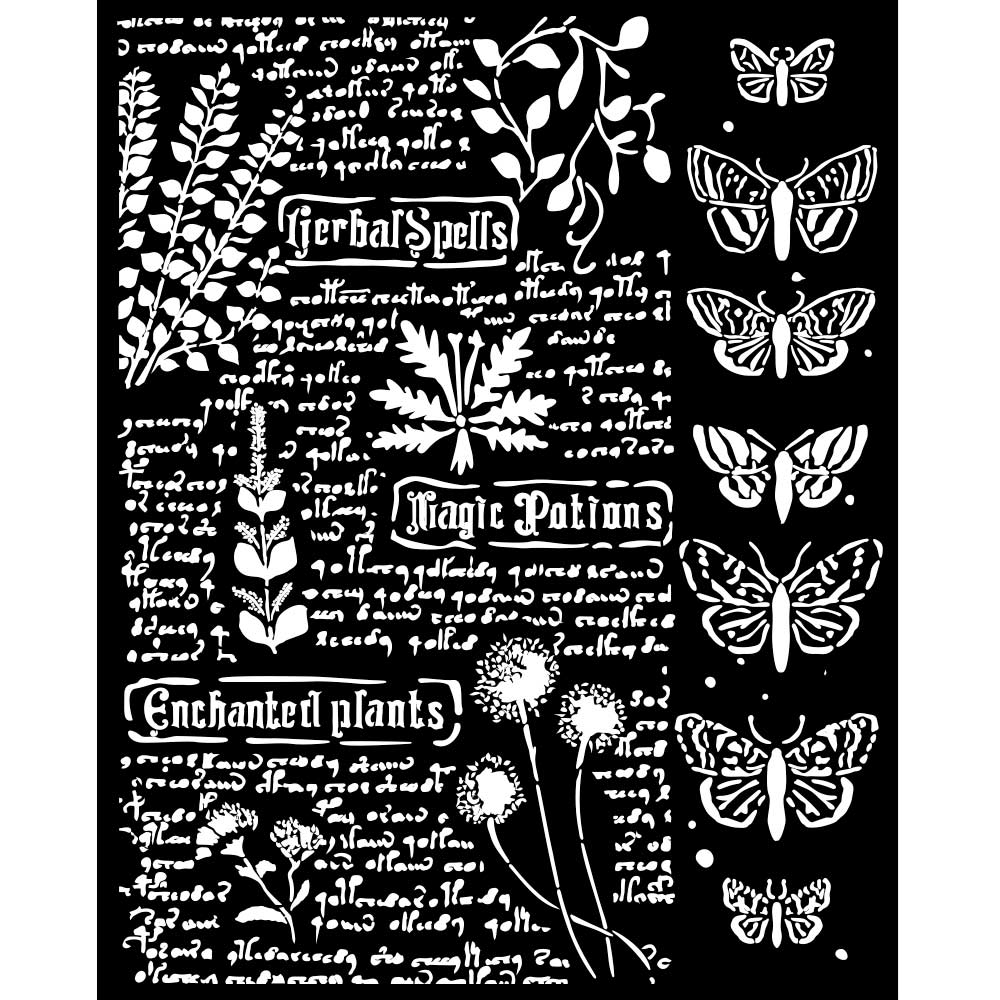 Stencils - Stamperia - KSTD164 - 20X25cm (7.87"x9.84") - Fortune - Botanic