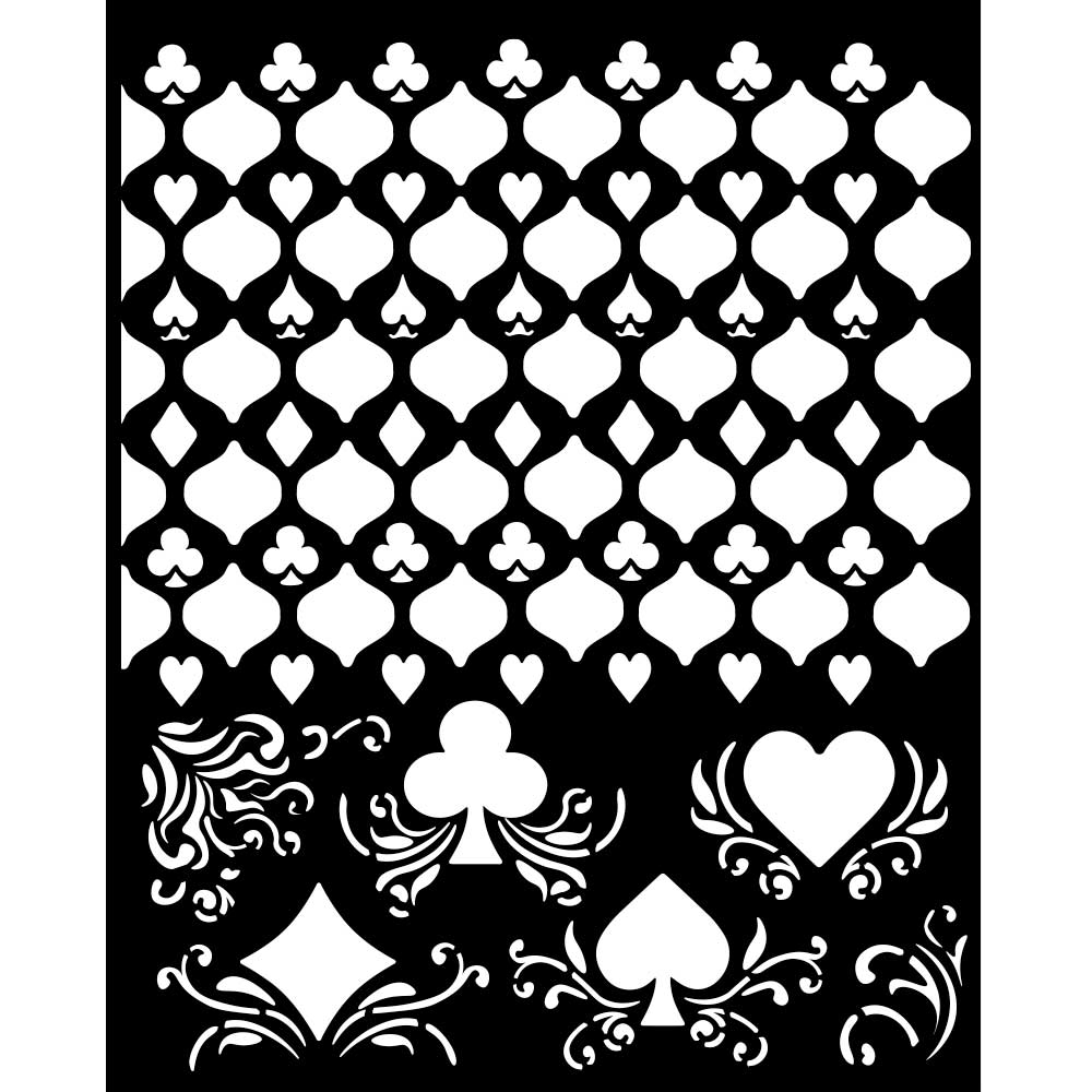 Stencils - Stamperia - KSTD174 - 20X25cm (7.87"x9.84") - Master of Magic - Cards Pattern