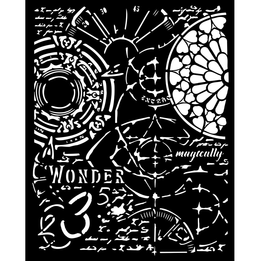Stencils - Stamperia - KSTD175 - 20X25cm (7.87"x9.84") - Master of Magic - Gothic Texture