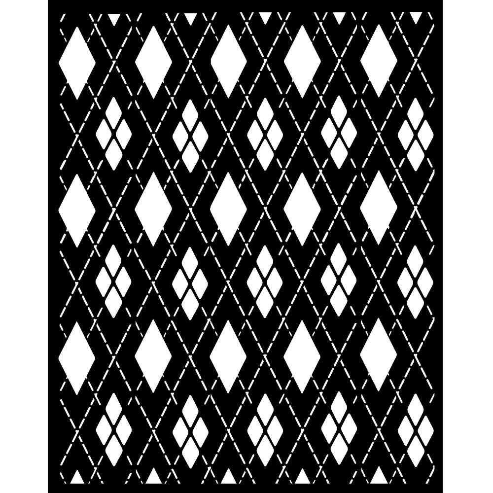 Stencils - Stamperia - KSTD176 - 20X25cm (7.87"x9.84") - Master of Magic - Rhombus Pattern