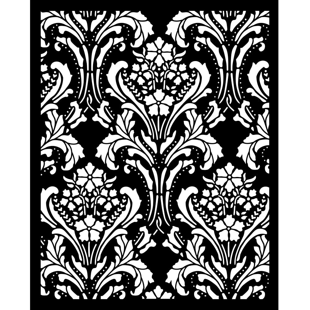 Stencils - Stamperia - KSTD191 - 20X25cm (8"x10")-Quiet Days-Baroque Tapestry