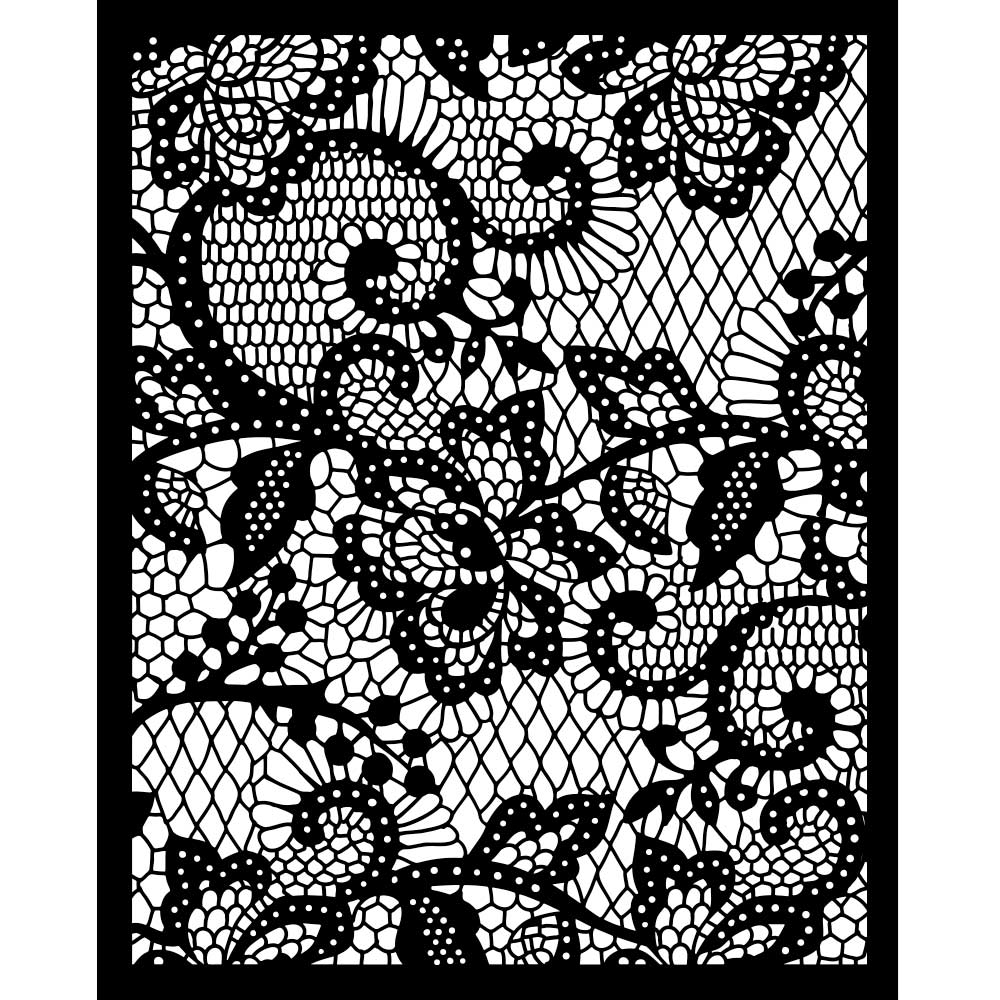 Stencils - Stamperia - KSTD192 - 20X25cm (8"x10")-Quiet Days - Lace