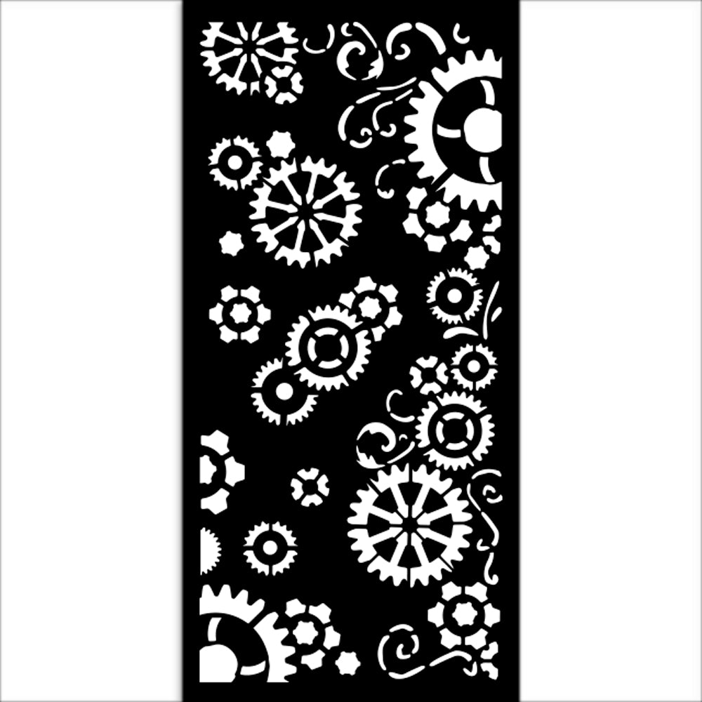 Stencils - Stamperia - KSTDL98 - 12X25cm (5"x10") - Gear up for Christmas - Gears