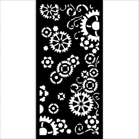 Stencils - Stamperia - KSTDL98 - 12X25cm (5"x10") - Gear up for Christmas - Gears
