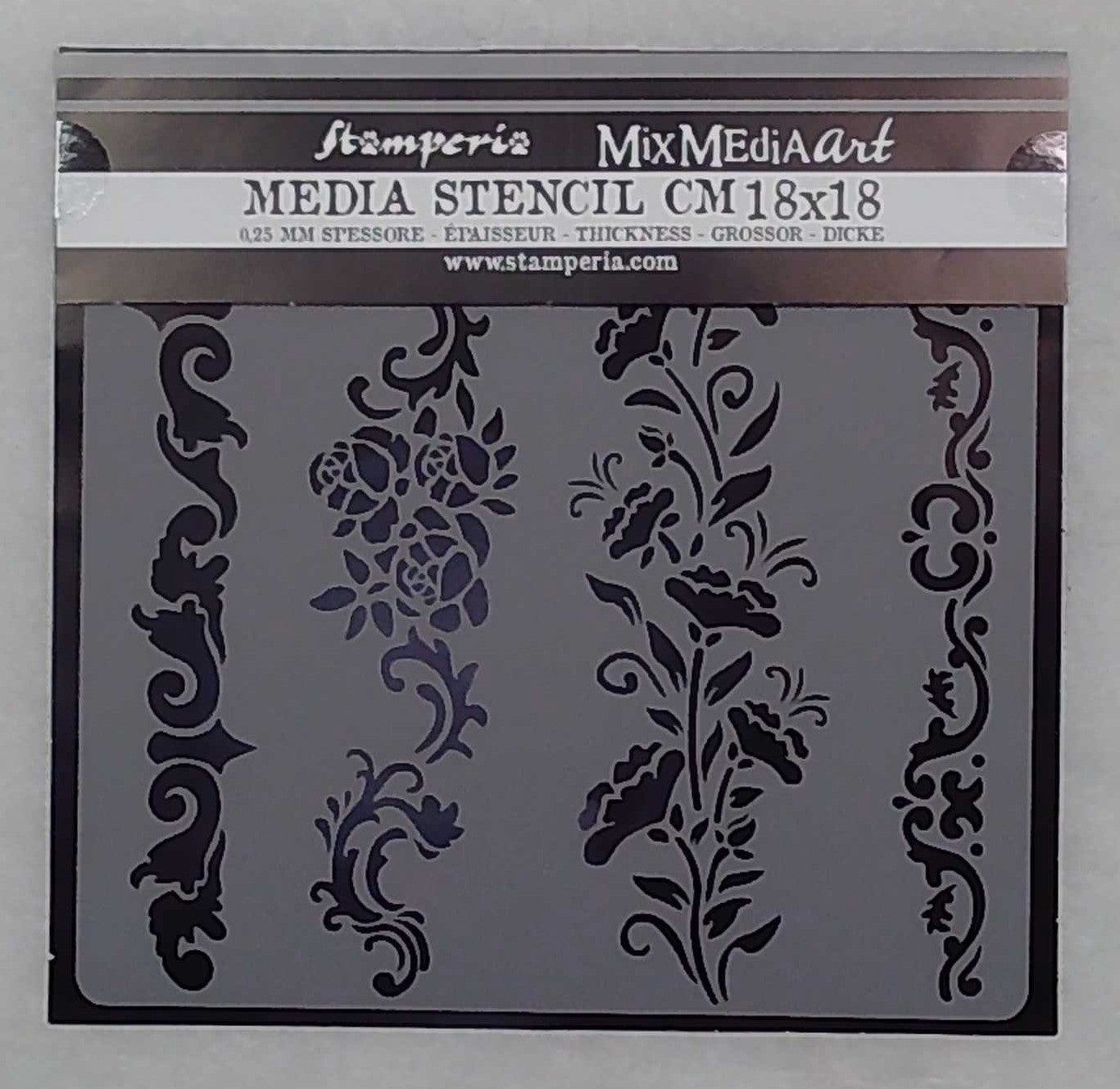 Stencils - Stamperia - KSTDQ054 - 18X18cm (7"x7") - Borders