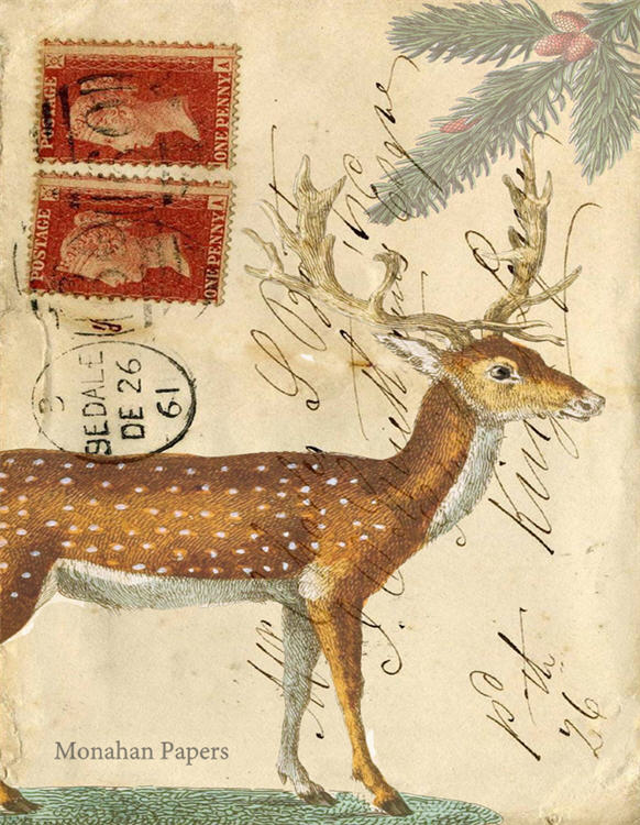 Decoupage Paper - Monahan Papers- C0168 Holiday Deer