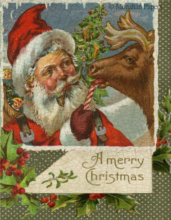 Decoupage Paper - Monahan Papers- C0323 A Merry Christmas