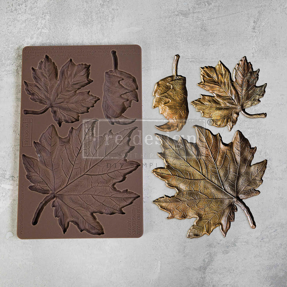 Decor Moulds - Redesign - Falling Leaves Fantasy- 5"x8"x8mm