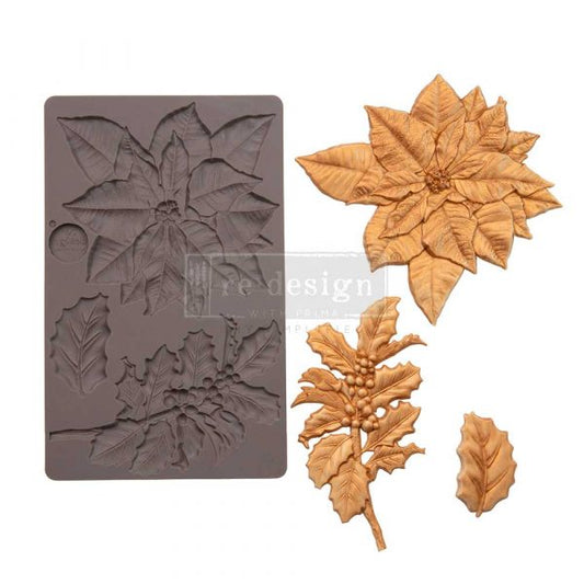Decor Moulds - redesign - Perfect Poinsettia - 5"x8"x8mm