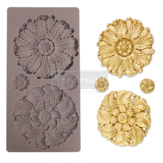 Decor Moulds - redesign - Engraved Medallions (Kacha)  - 5"x10"x8mm