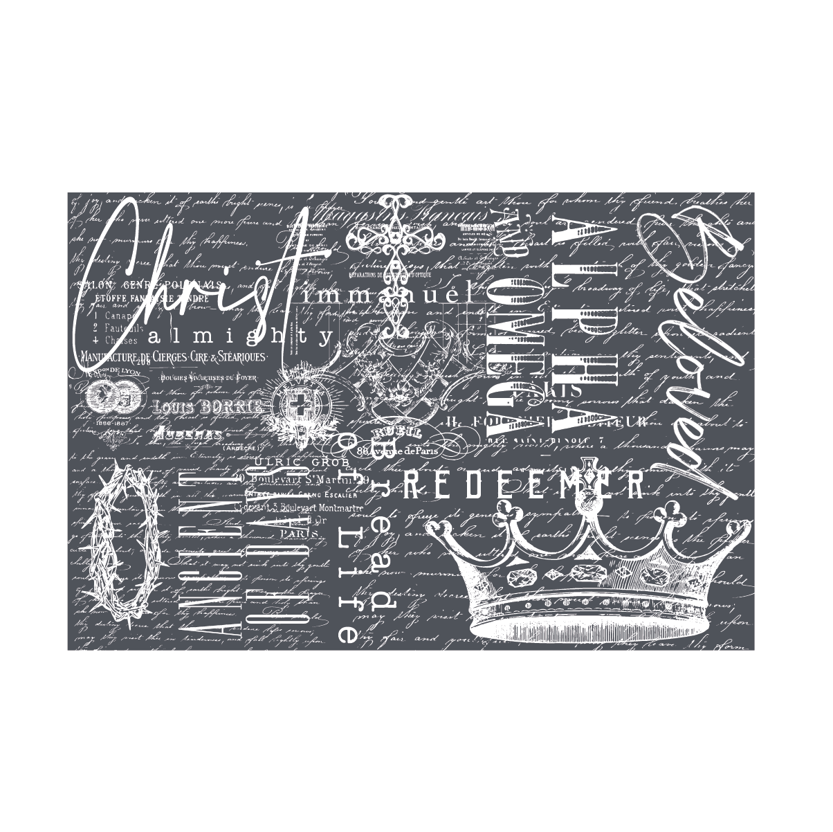 Stencils - A Makers Studio - Names of God - 12" x 18"