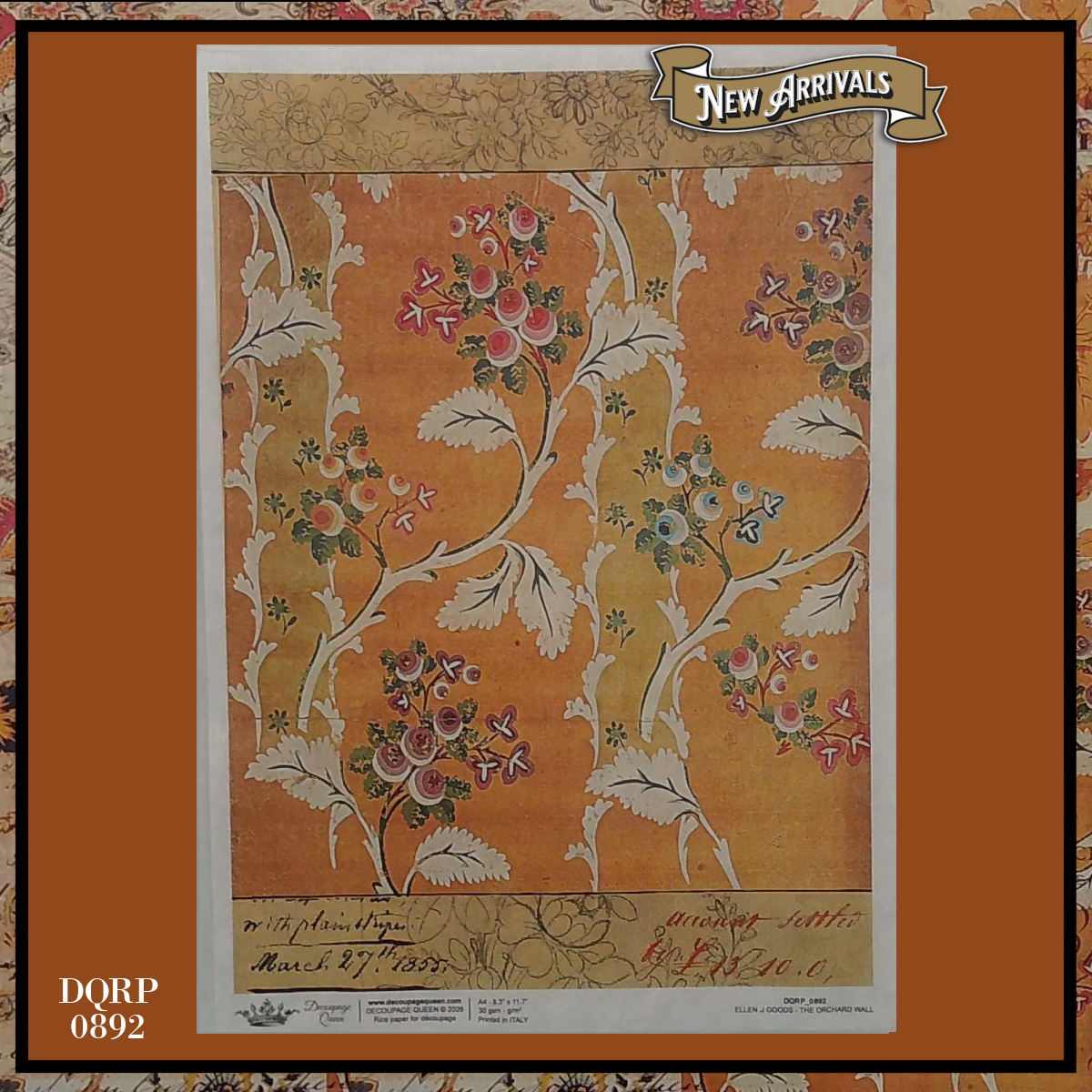 Decoupage Paper - DQ - DQRP0892 - The Orchard Wall-Harvest Field - Rice Paper