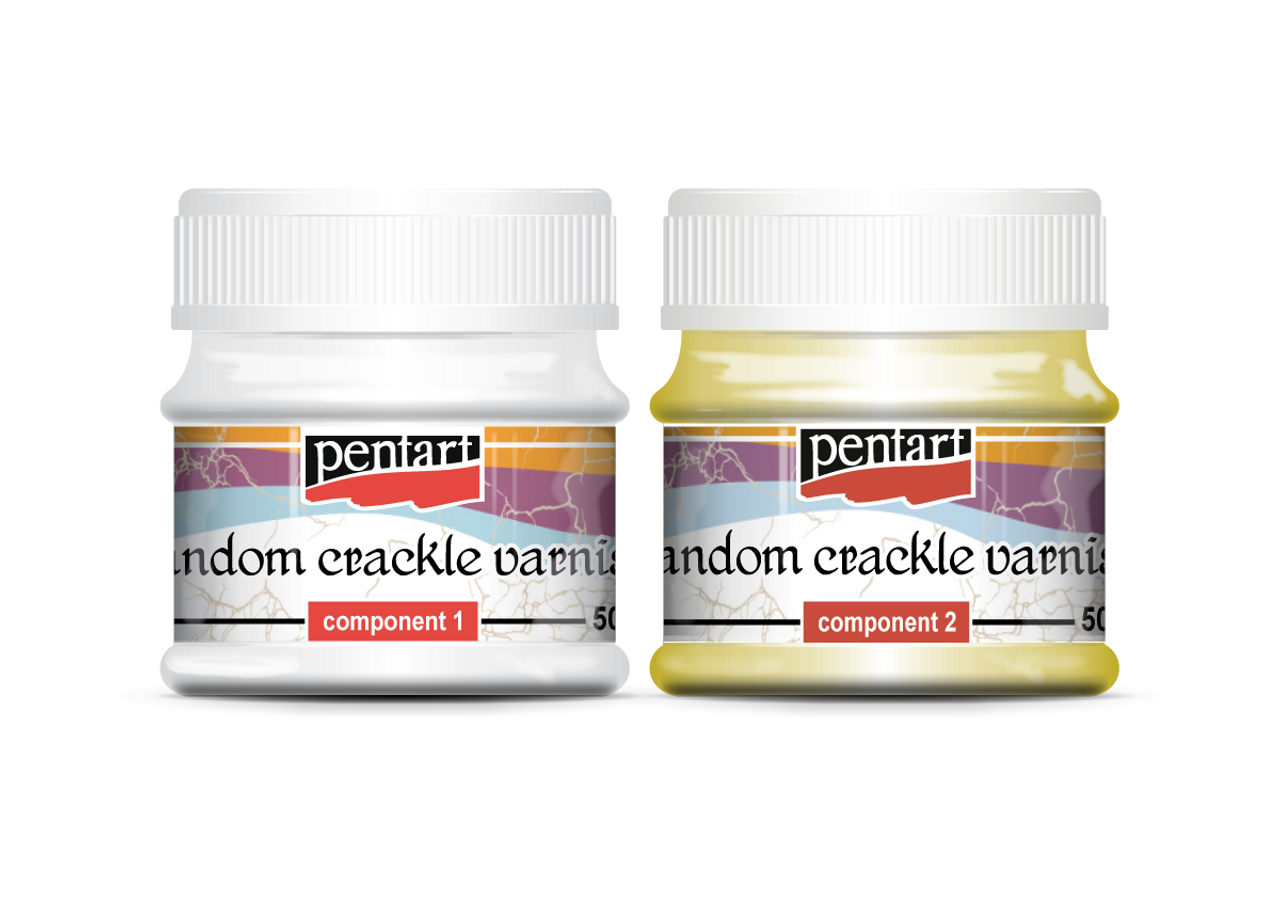 Pentart - Cracking Medium (Surface) - Random Crackle Varnish-2 component set -50ml