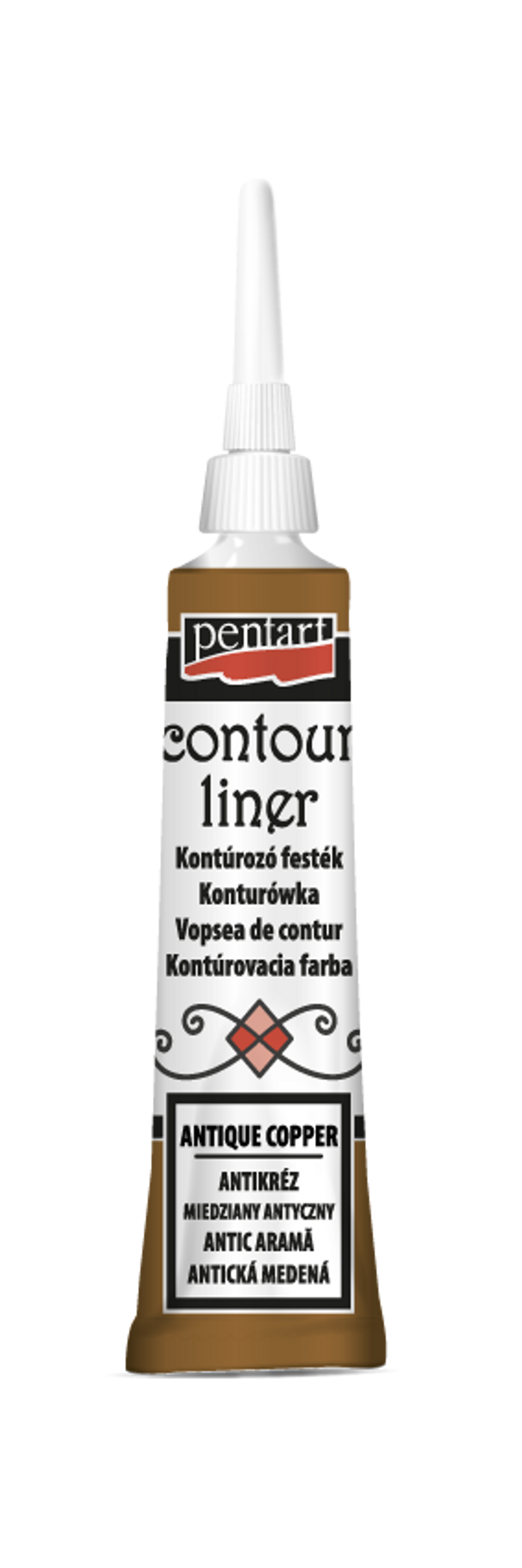 Pentart - Contour Liner - Antique Copper - 20ml
