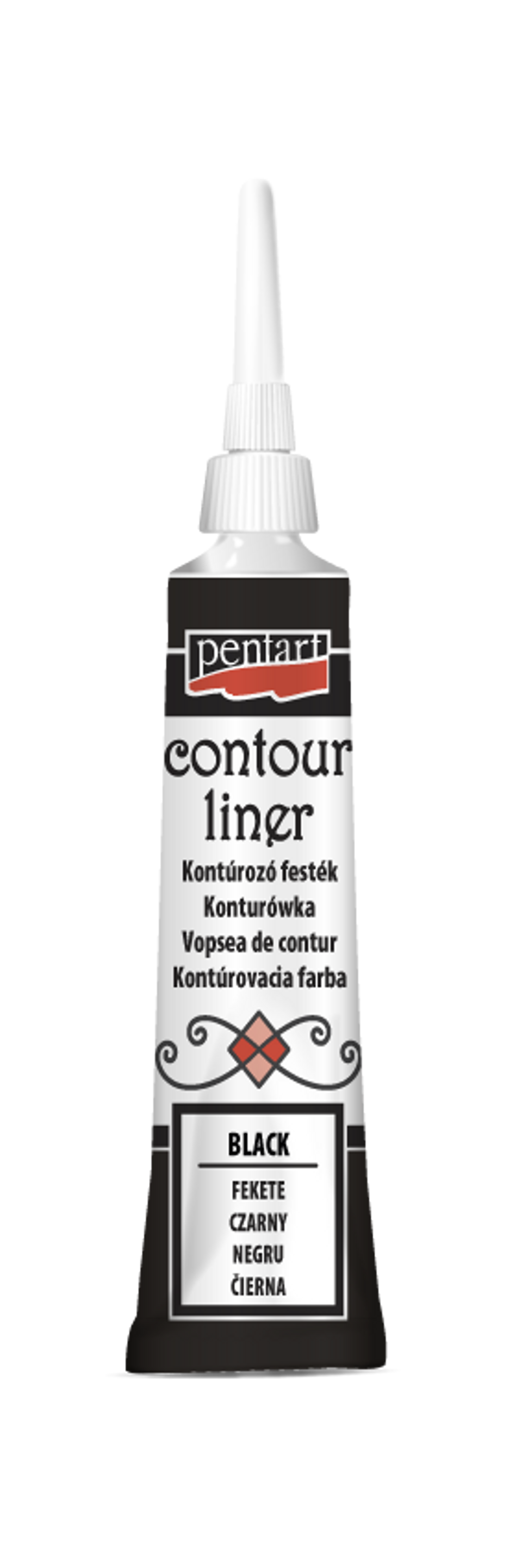Pentart - Contour Liner - Black - 20ml