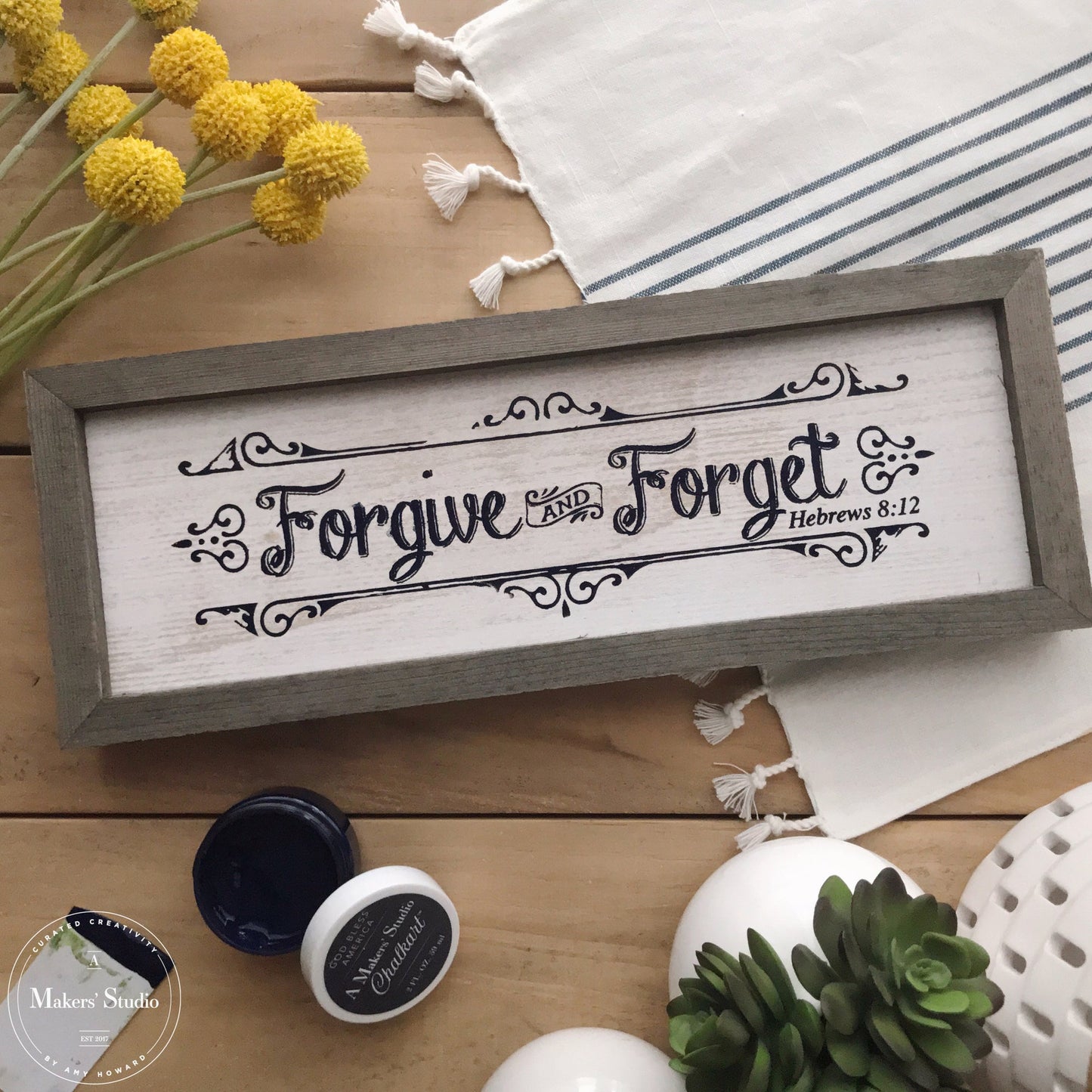 Stencils - A Makers Studio - Family Rules - 12" x 18"