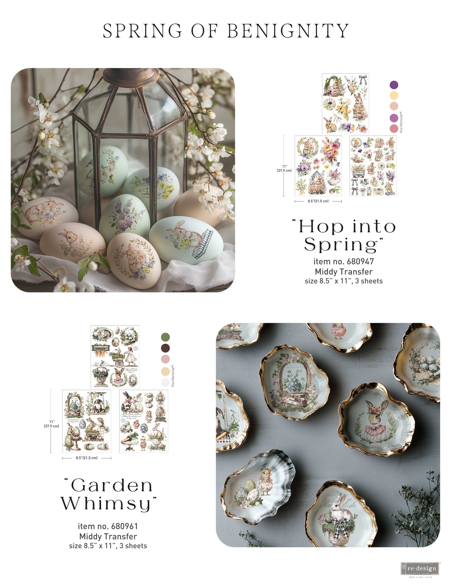 Transfers - Redesign - Middy 8.5" x 11" - Garden Whimsy