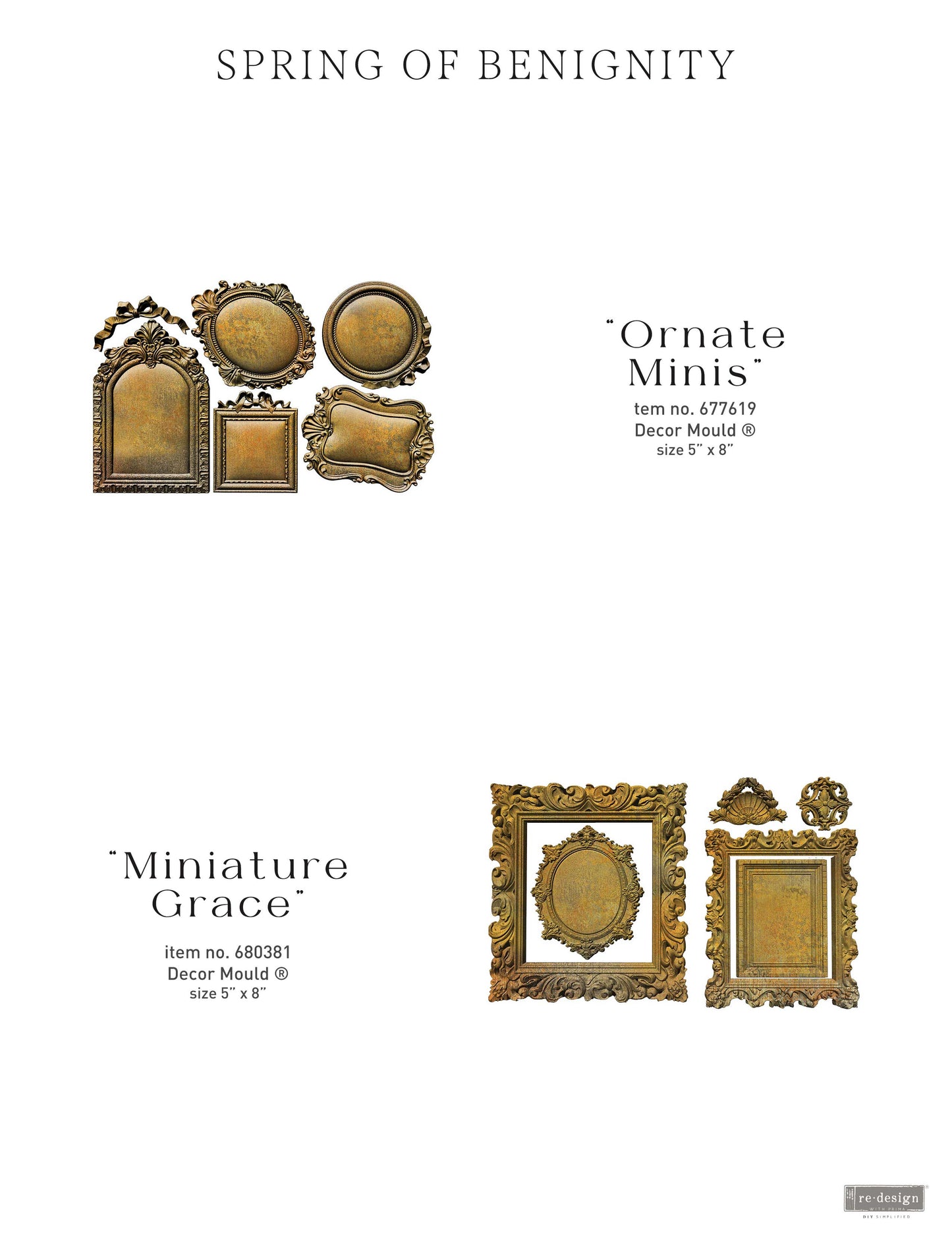 Decor Moulds - Redesign - Miniature Grace - 5"x 8"