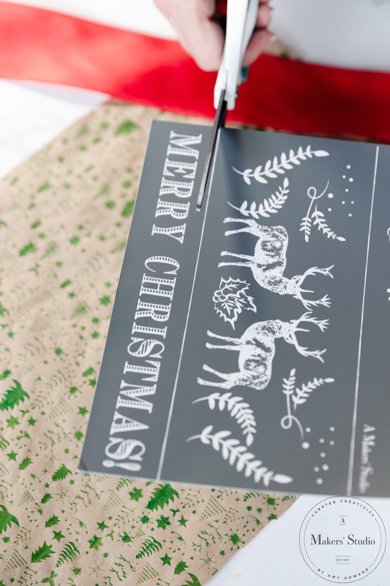 Stencils - A Makers Studio - Reindeer Here - 8.5" x 11"