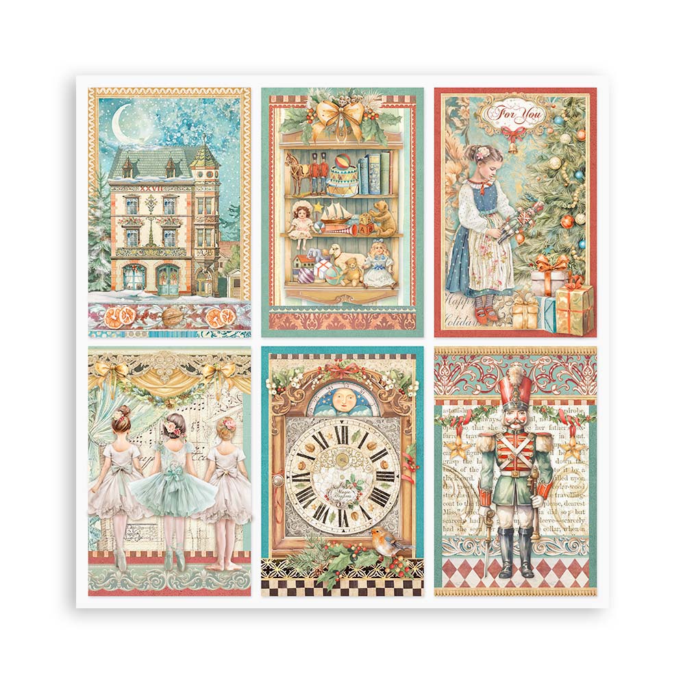 Scrapbook Paper - Stamperia - SBB1015 - 12x12 - Double Face Single Sheet - The Nutcracker 6 cards