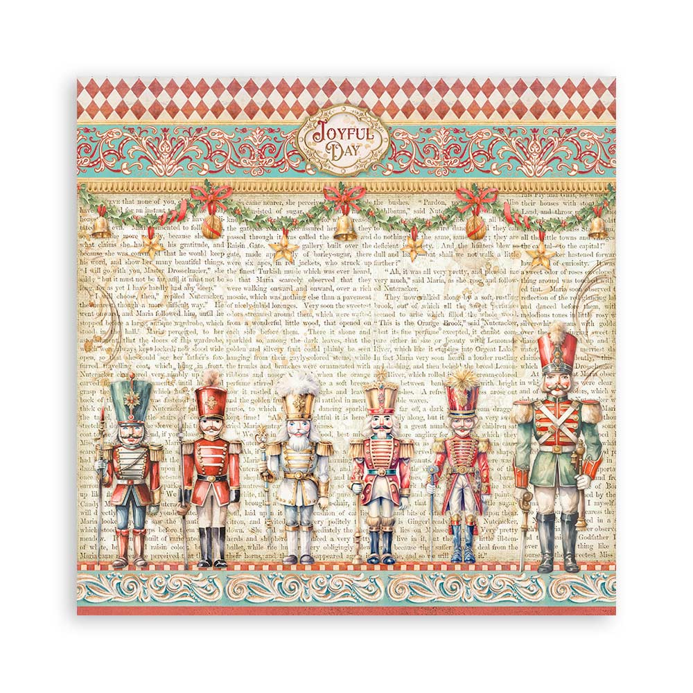 Scrapbook Paper - Stamperia - SBB1018 - 12x12 - Double Face Single Sheet - The Nutcracker Soldiers