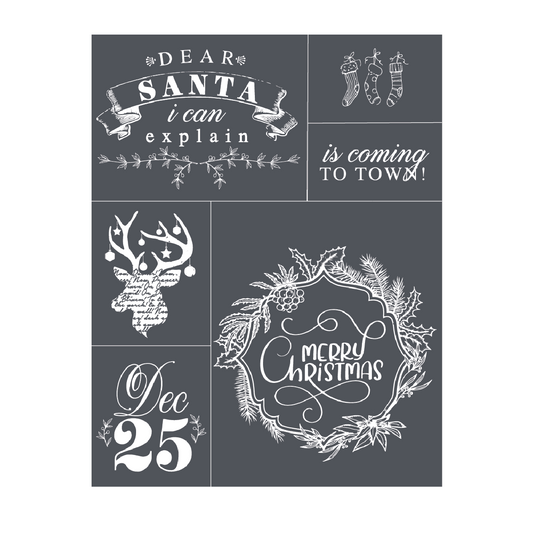 Stencils - A Makers Studio - Santa - 8.5" x 11"