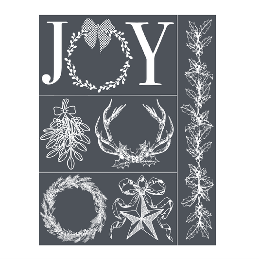 Stencils - A Makers Studio - Holiday Joy - 8.5" x 11"