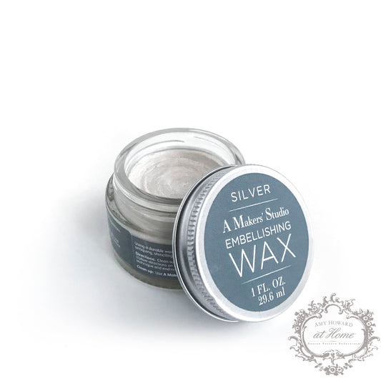 Amy Howard at Home - Finishes - Wax - Embellishing Wax - Silver - 1 oz