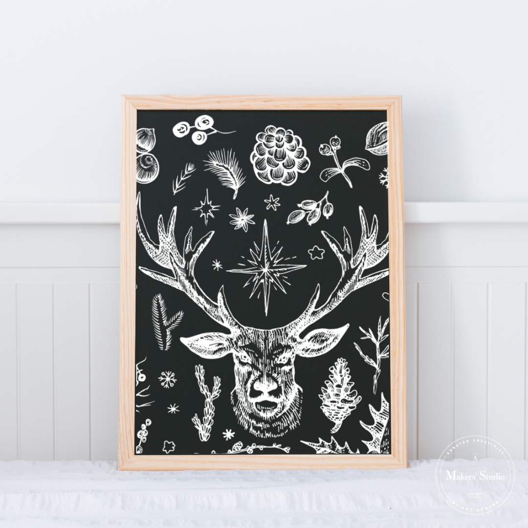 Stencils - A Makers Studio - Visions of Christmas - 5.5" x 8.5"