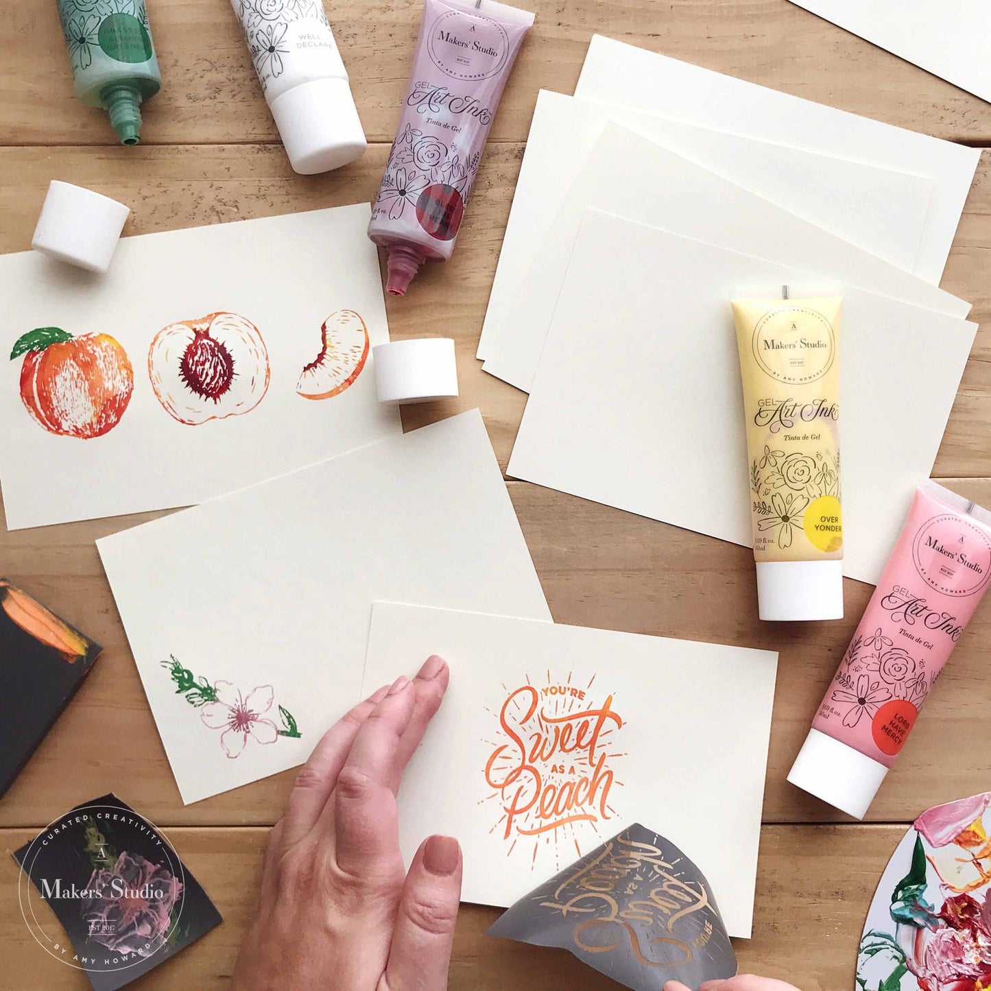 Stencils - A Makers Studio - Sweet as a Peach - 8.5" x 11"