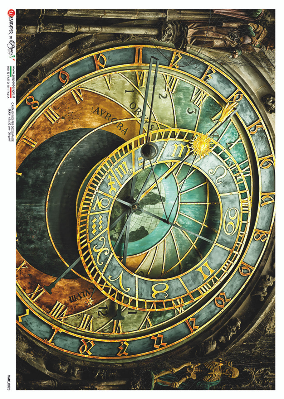 Decoupage Paper - Paper Design - A4 - Time0023 - Rice Paper