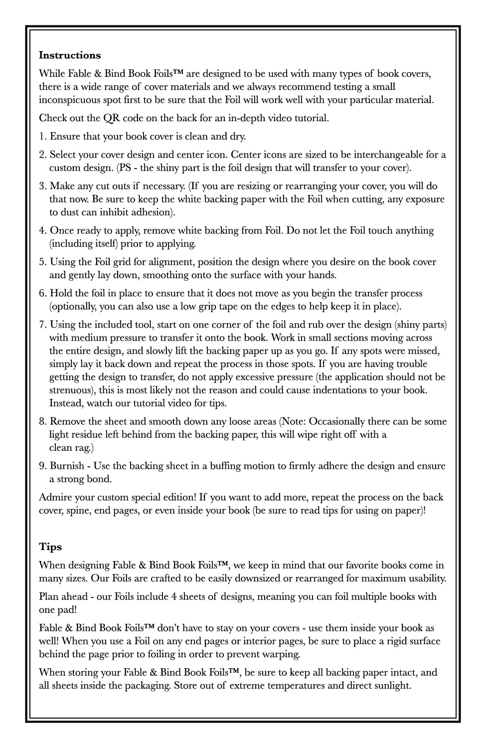 Transfers - Fable&Bind - 6.5"x10" - The Heroine (4 sheets)