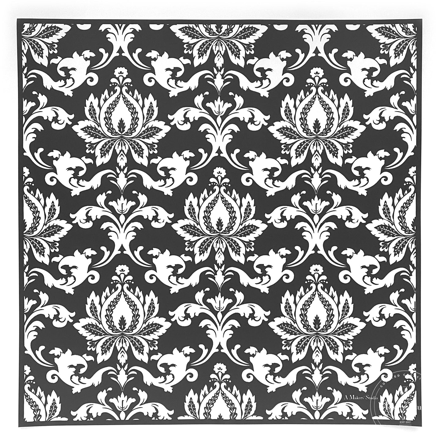 Stencils - A Makers Studio - Venetian Damask - 18" x 18"