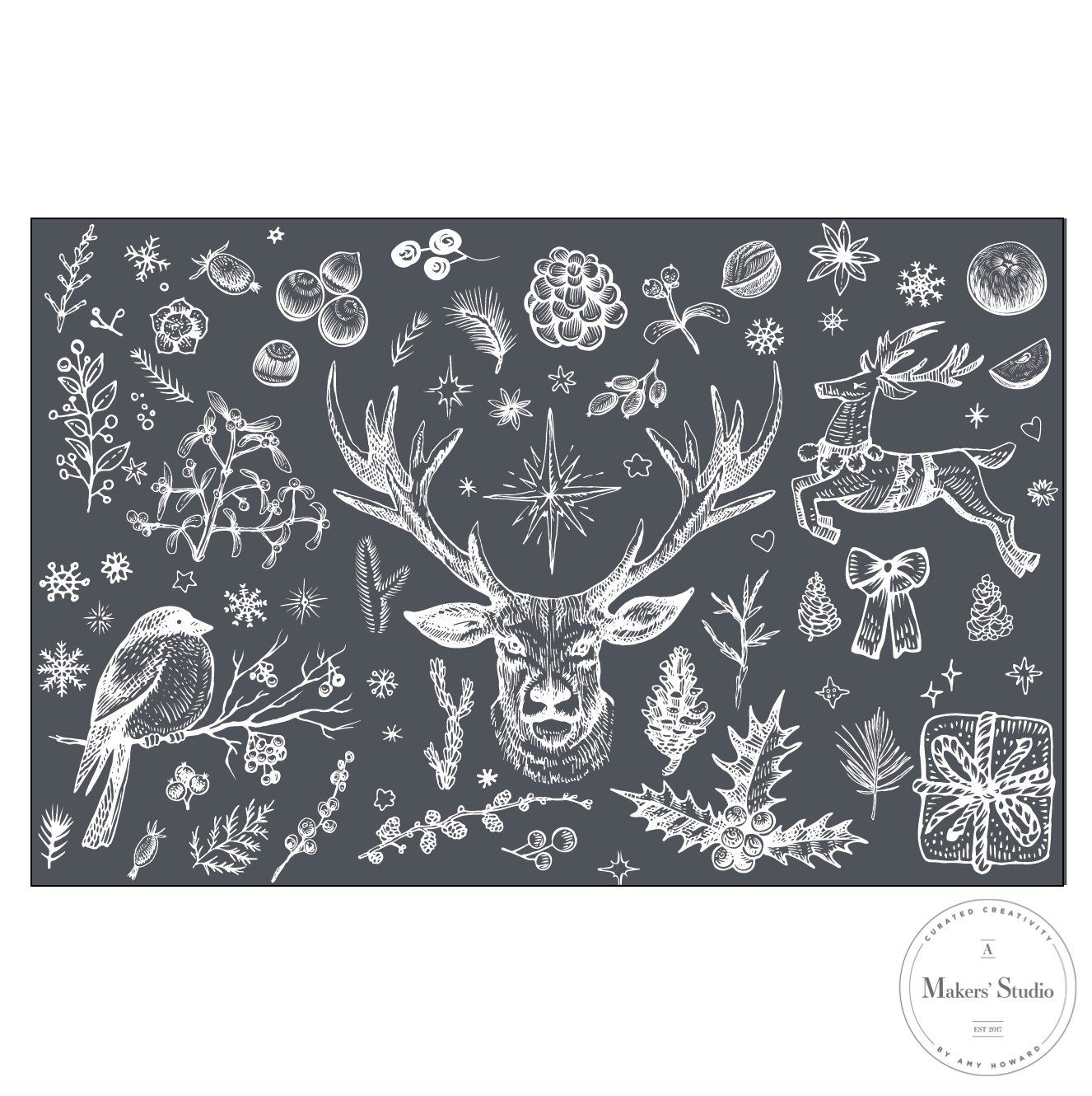 Stencils - A Makers Studio - Visions of Christmas - 5.5" x 8.5"