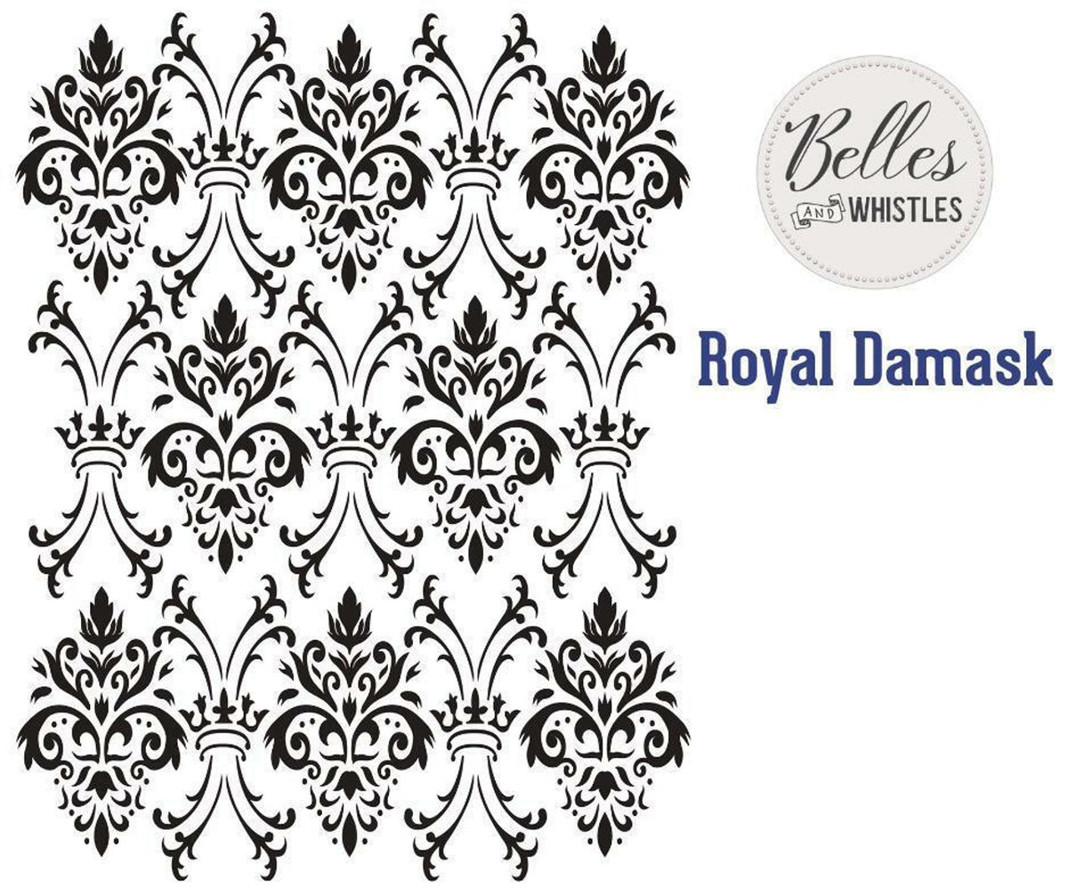 Stencils - Dixie Belle Stencil - Royal Damask - 14" x 18"