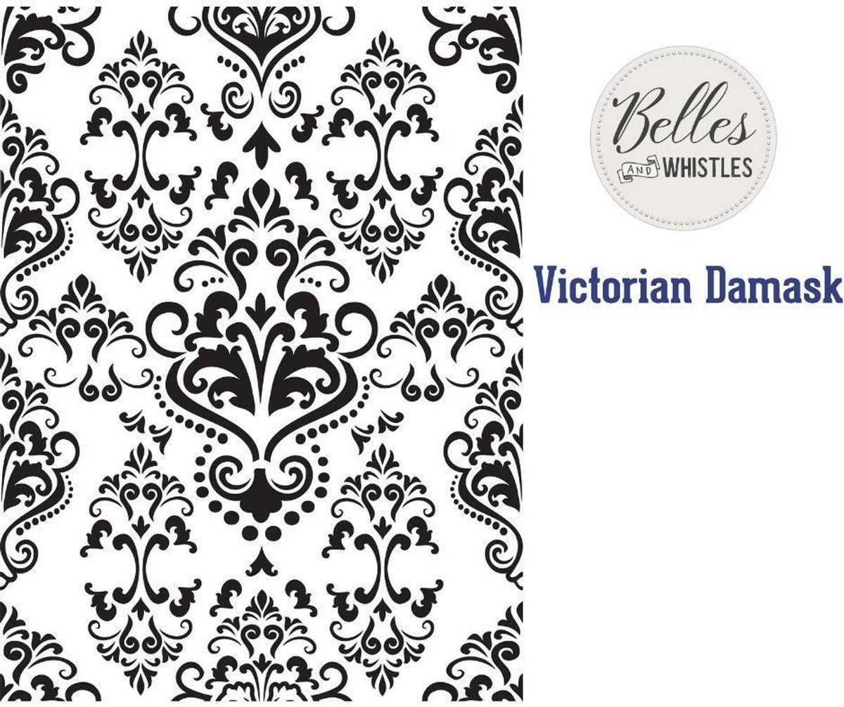Stencils - Dixie Belle Stencil - Victorian Damask - 14" x 18"