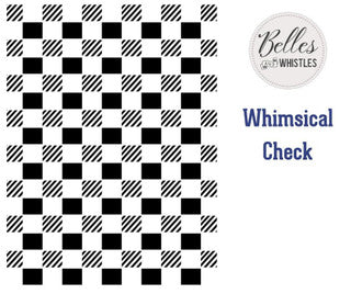 Stencils - Dixie Belle Stencil - Whimsical Check - 14" x 18"