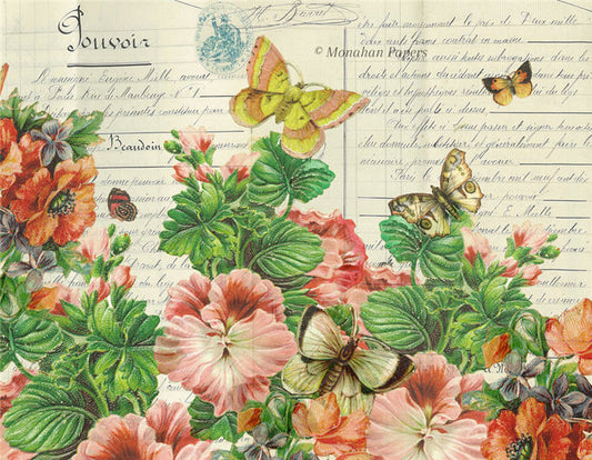 Decoupage Paper - Monahan Papers- BOT0058 - Morning Glory - 11X17