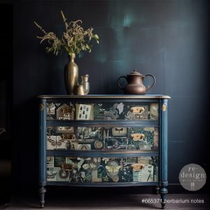 Decoupage Paper - redesign - 19"x30" - Herbarium Notes - Tissue