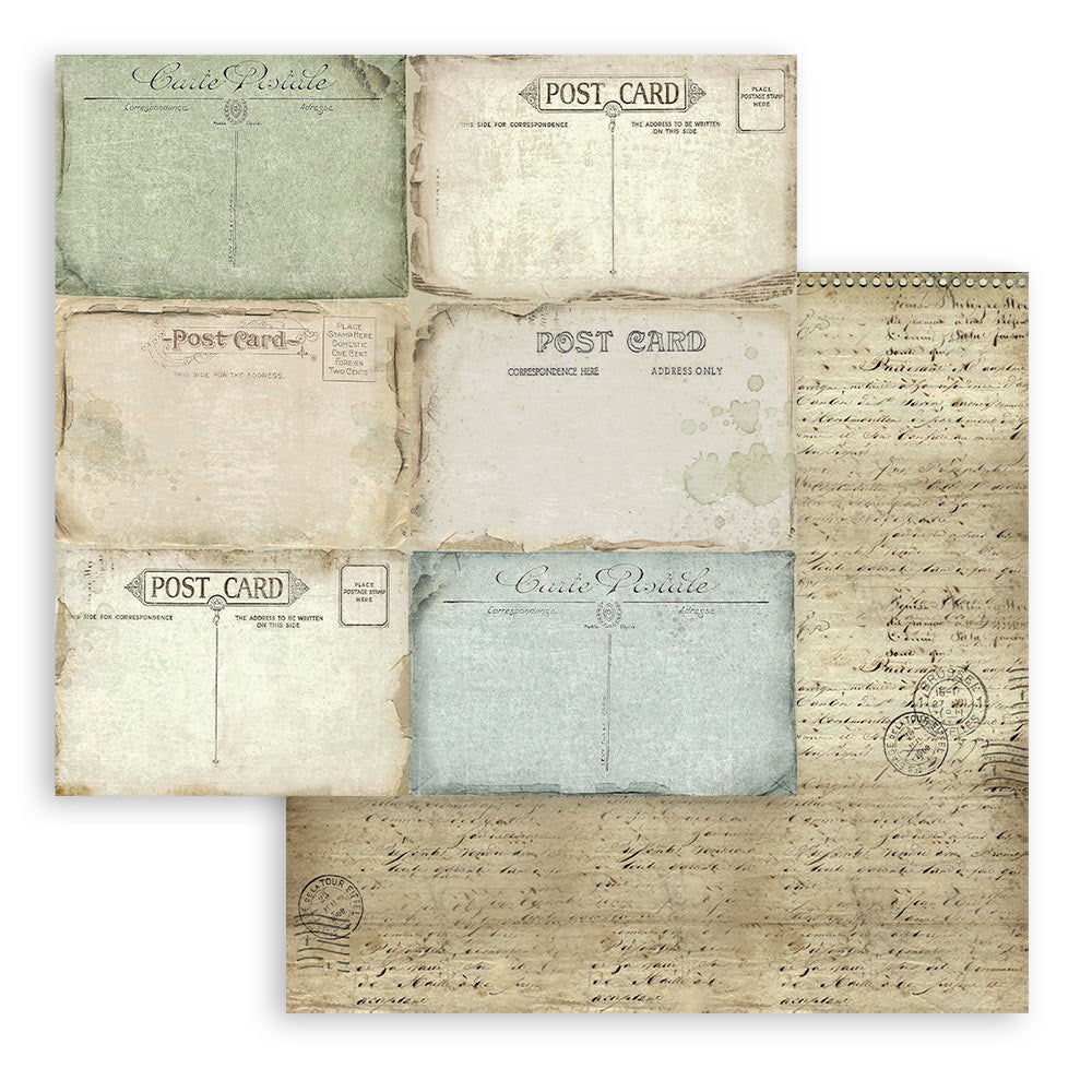 Scrapbook Paper - Stamperia - SBBL028 - 12X12 - Around the World