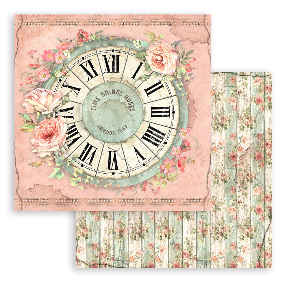 Scrapbook Paper - Stamperia - SBBS008 - 8x8 - 10sheet Pad - House of Roses