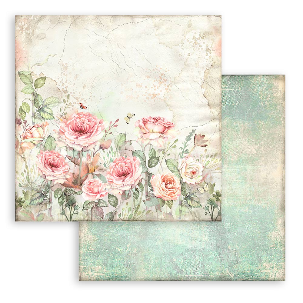 Scrapbook Paper - Stamperia - SBBS008 - 8x8 - 10sheet Pad - House of Roses