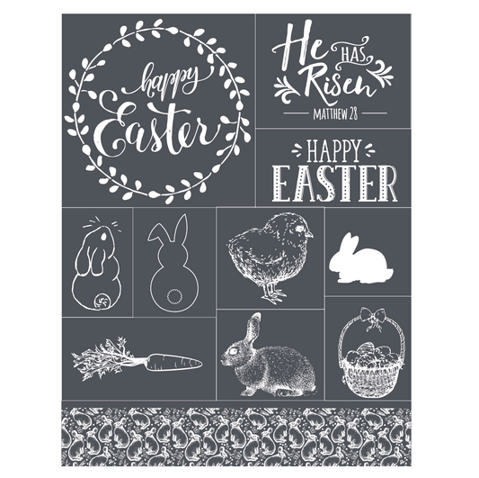 Stencils - A Makers Studio - Happy Easter - 8.5" x 11"