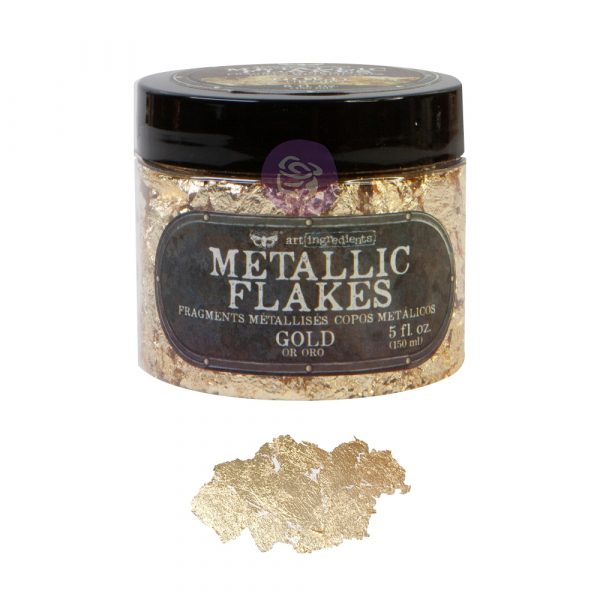Art Ingredients - Metallic Flakes - Gold - 1 jar 30g including container