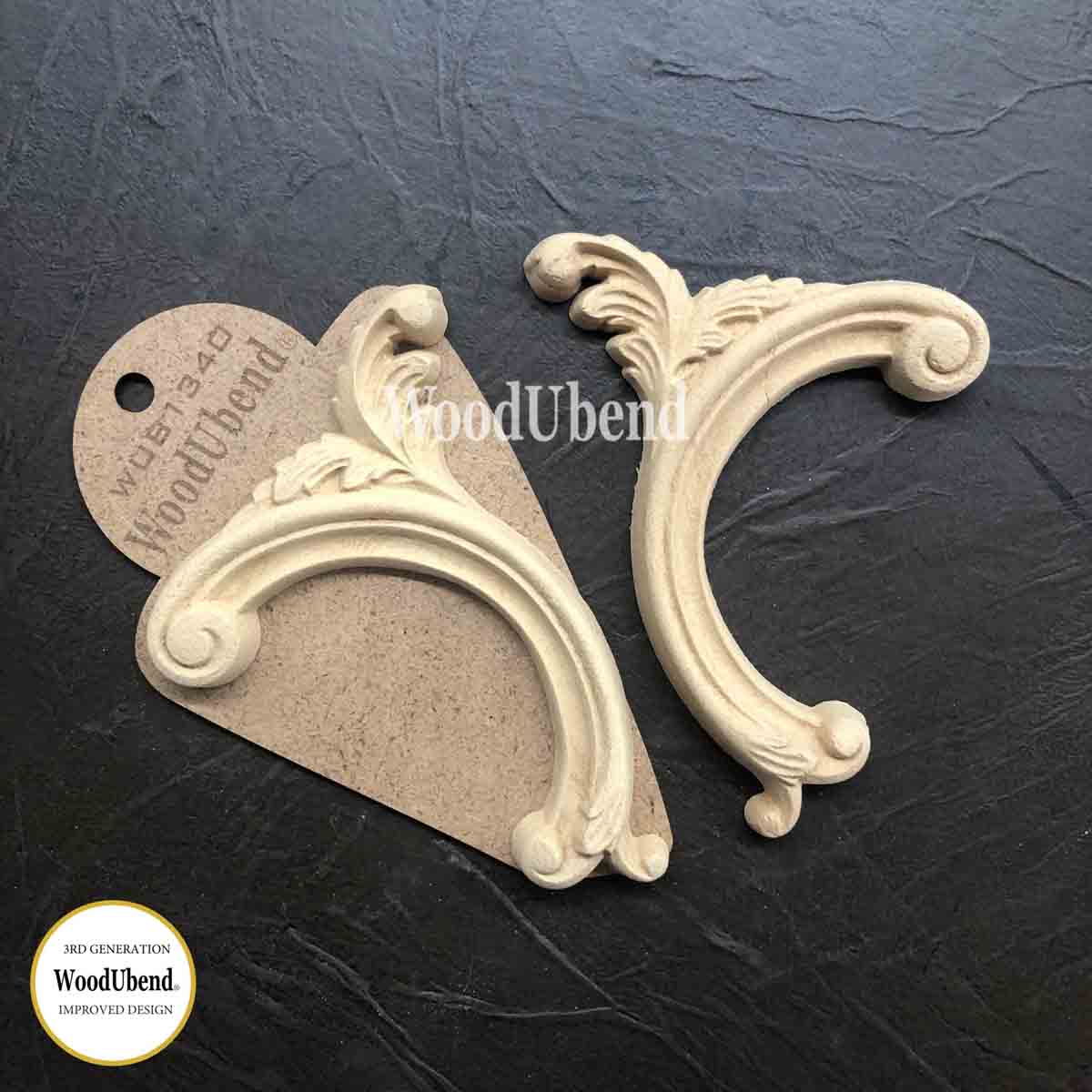 WooduBend Moulding - WUB1340 (Pack of 2) - Crescents - 5.51"x 3.35"