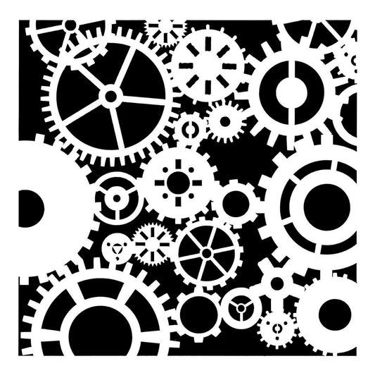 Stencils - Posh Chalk - Steampunk Flair (Woodubend) - 11.80" x 11.80"